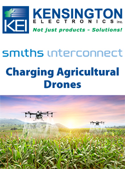 Smiths Interconnect helps protect crops by charging agricultural drones.